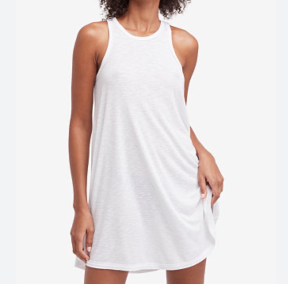 Free People Beach La Nite Ribbed Swing Dress in White Size Small
